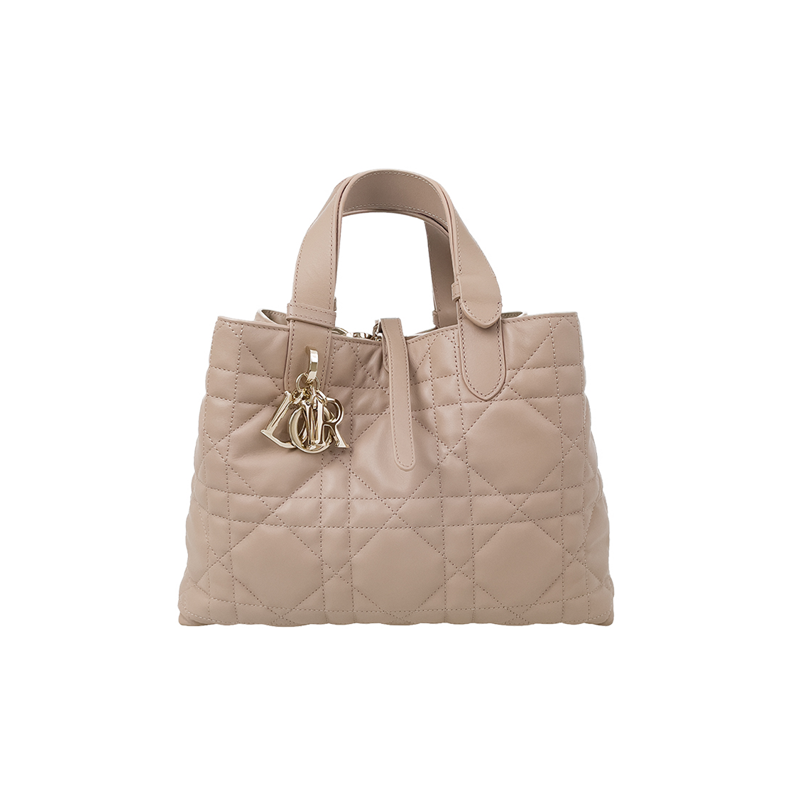 ITV6UPUP2KKB Dior Tuileries Macro Cannage Medium Bag Desert Top Champagne Gold