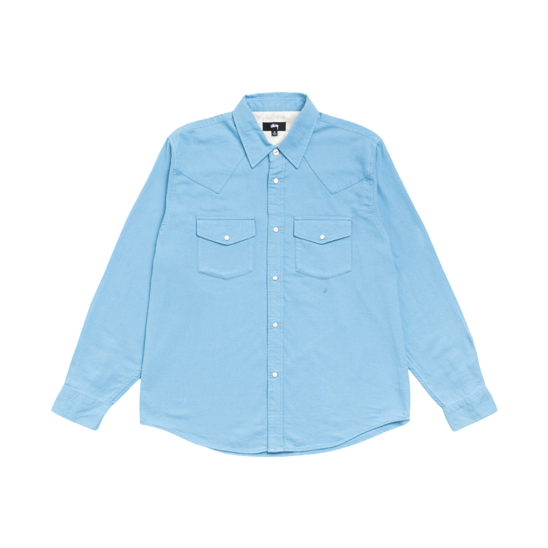 1110389 Stussy Cotton Silk Western Shirt Blue