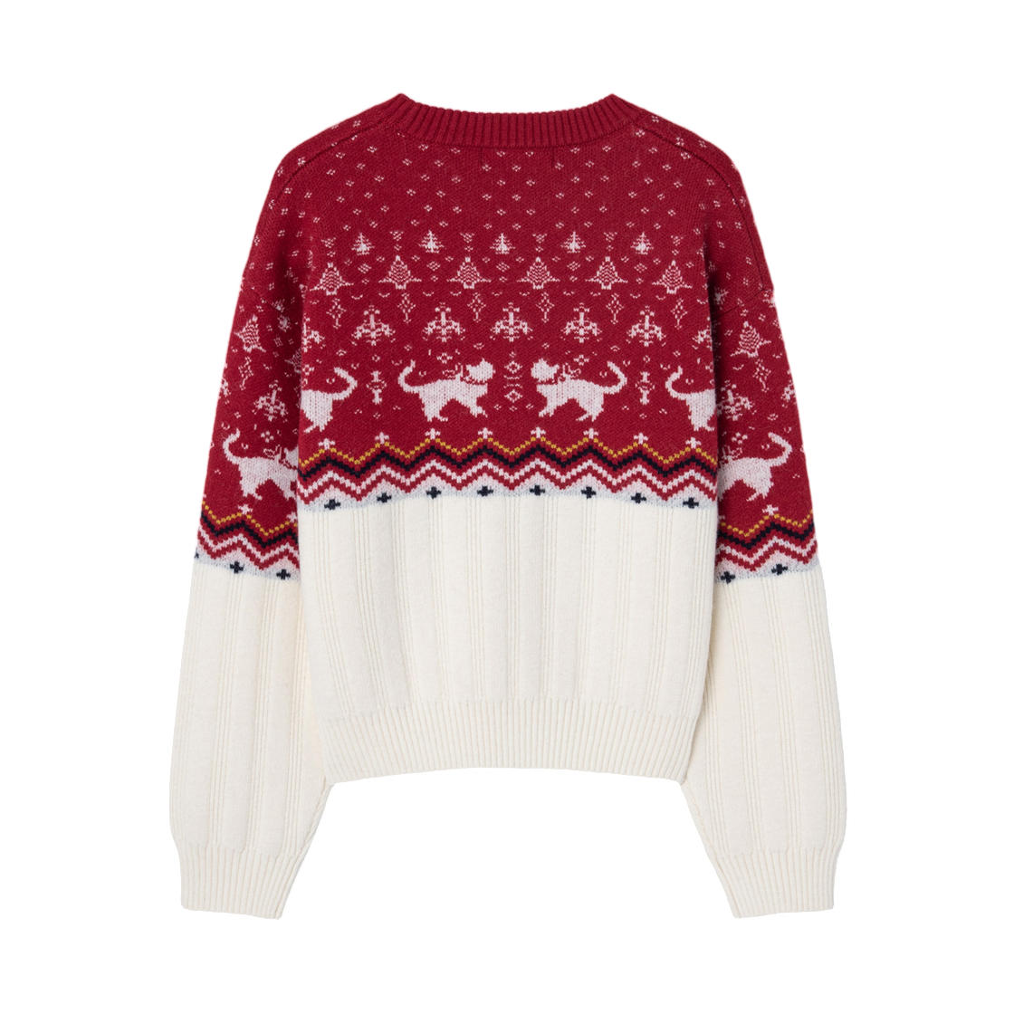 (W) 에잇세컨즈 자카드 풀오버 레드((W) 8seconds Jacquard Pullover Red) - 2