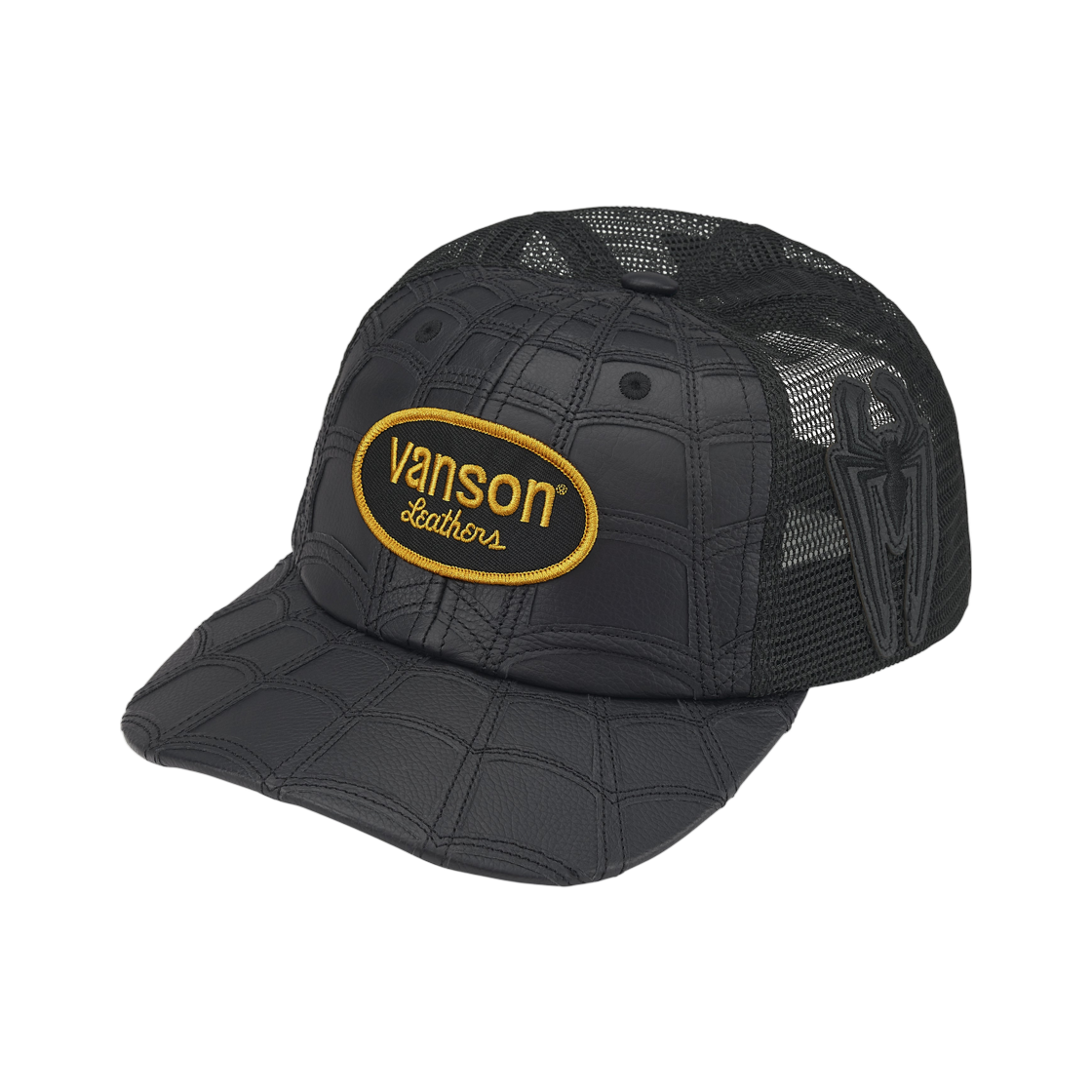 슈프림 x 밴슨 레더 스파이더맨 메쉬 백 6-패널 블랙 - 26SS(Supreme x Vanson Leathers Spider-Man Mesh Back 6-Panel Black - 26SS) - 1