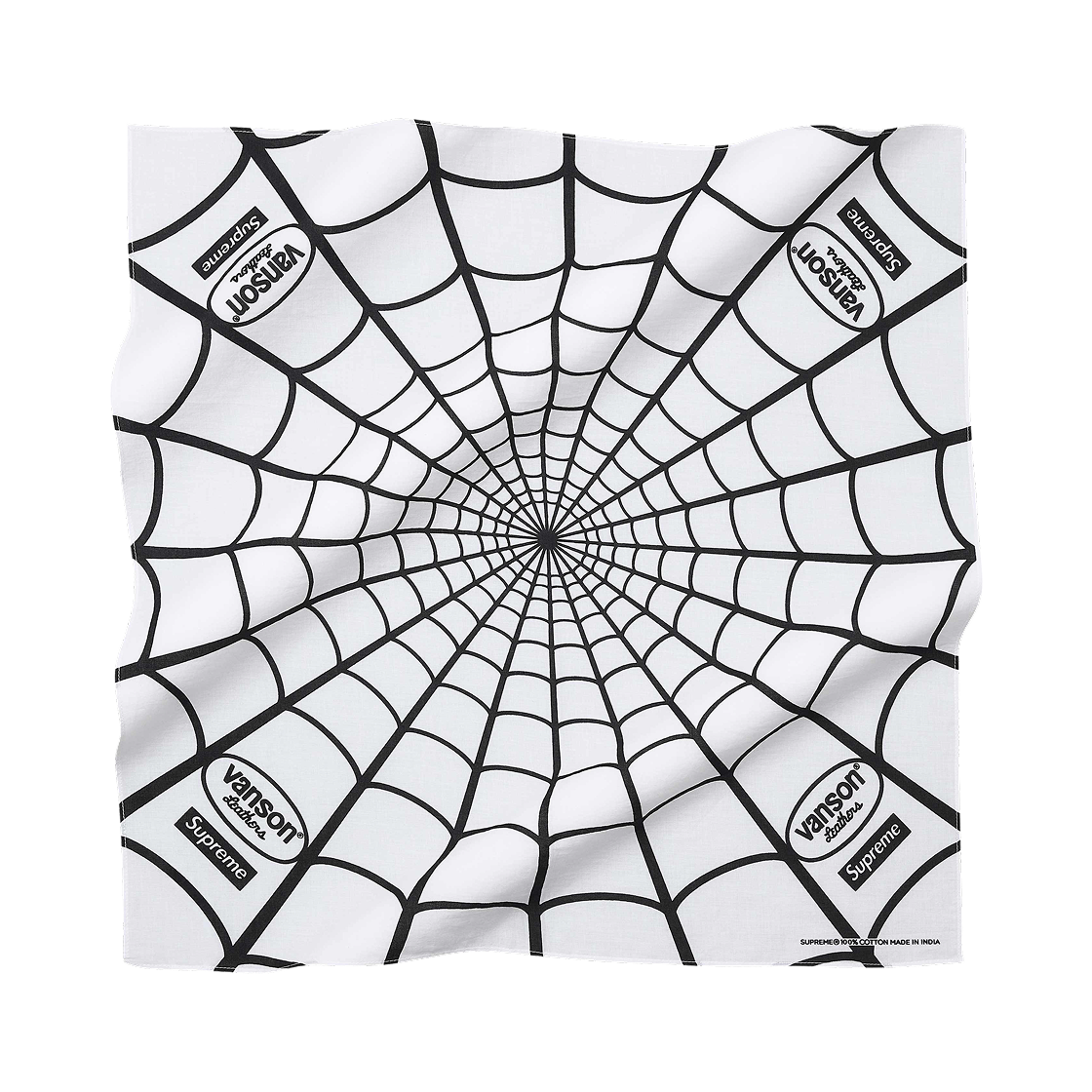 슈프림 x 밴슨 레더 스파이더맨 반다나 화이트 - 26SS(Supreme x Vanson Leathers Spider-Man Bandana White - 26SS) - 1