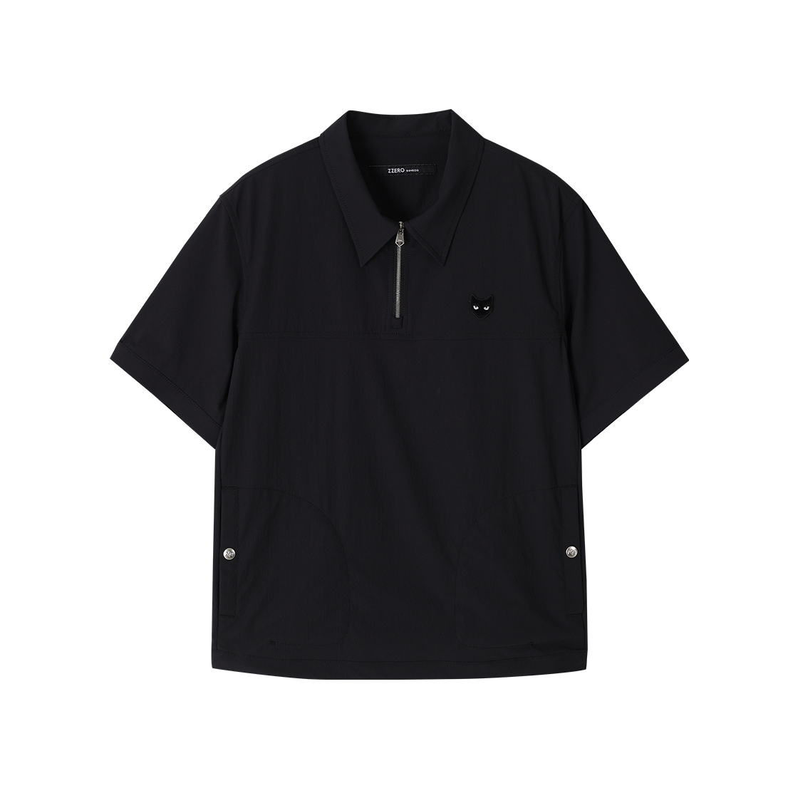 WI3TS870BK (W) SONGZIO ZZERO Track Panther Collared T Shirt Black