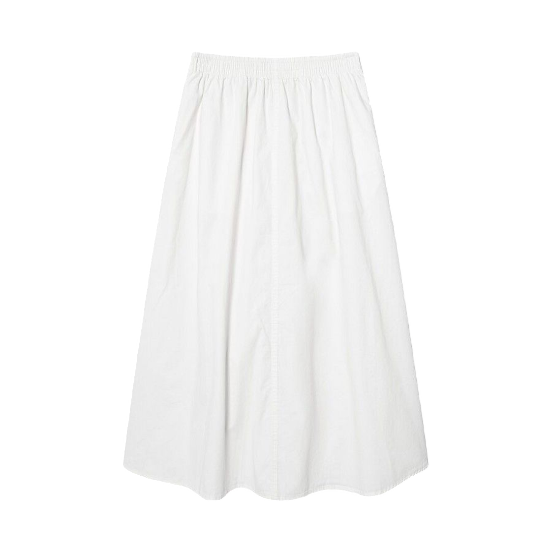 (W) 에잇세컨즈 코튼 플레어 맥시 스커트 화이트((W) 8seconds Cotton Flare Maxi Skirt White)