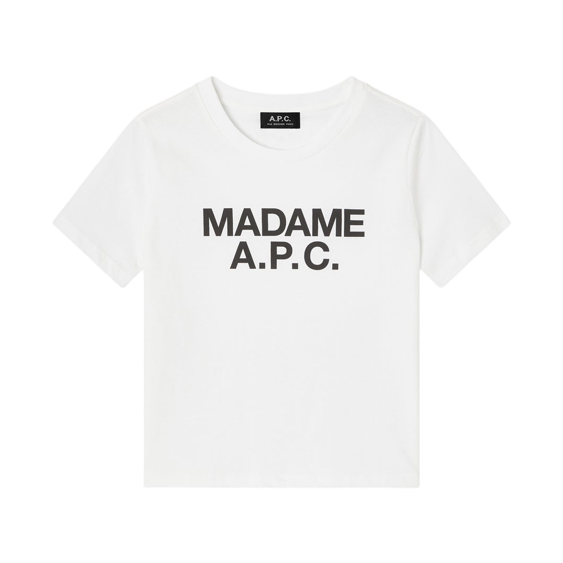 COHBW-F26559-AAB (W) A.P.C. Madame Crop T-Shirt White