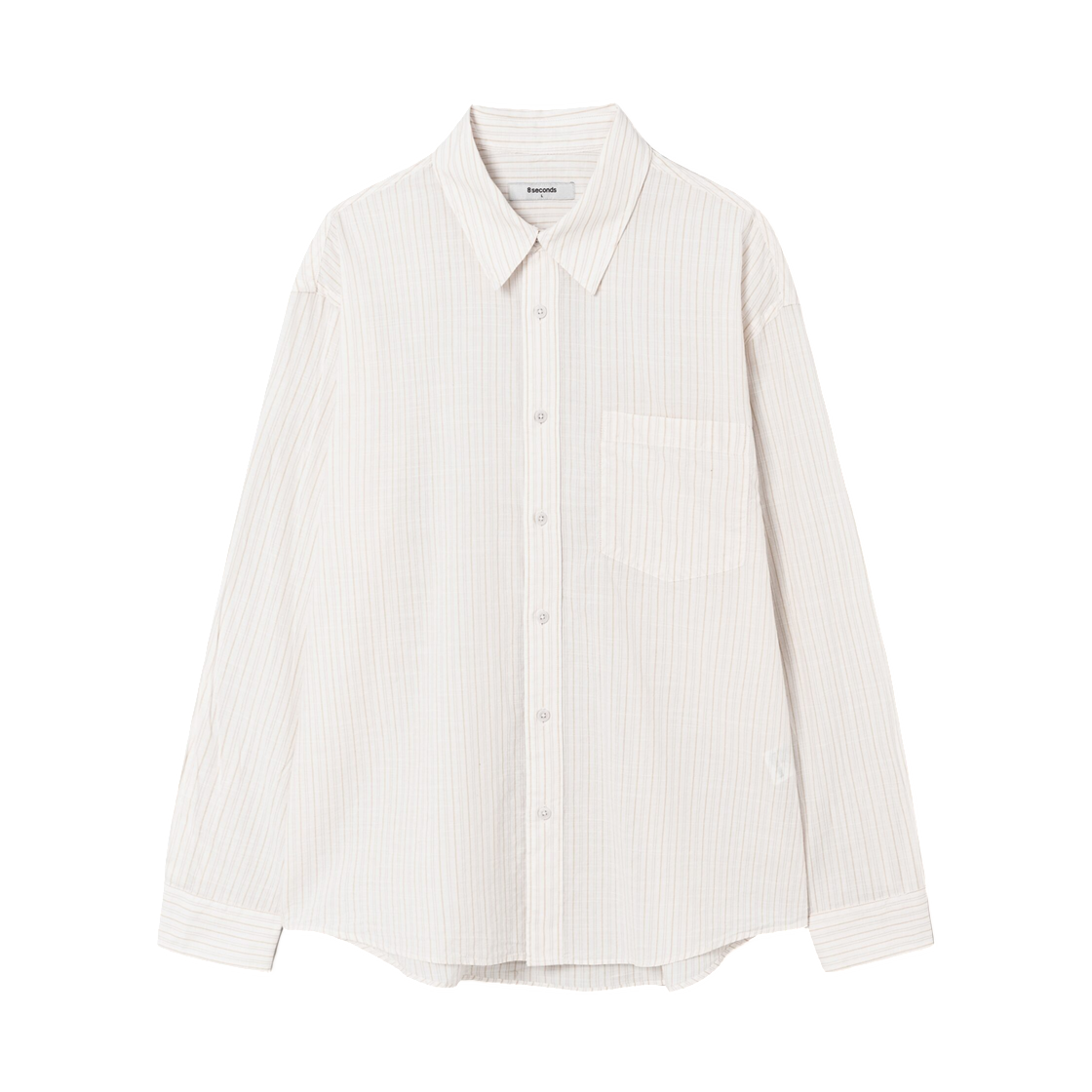 215464BY10 8seconds Sheer Stripe Shirt Ivory