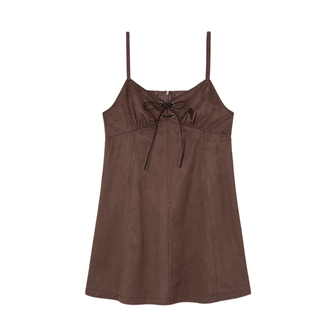 165171AQ1D (W) 8seconds Suede Onepiece Brown