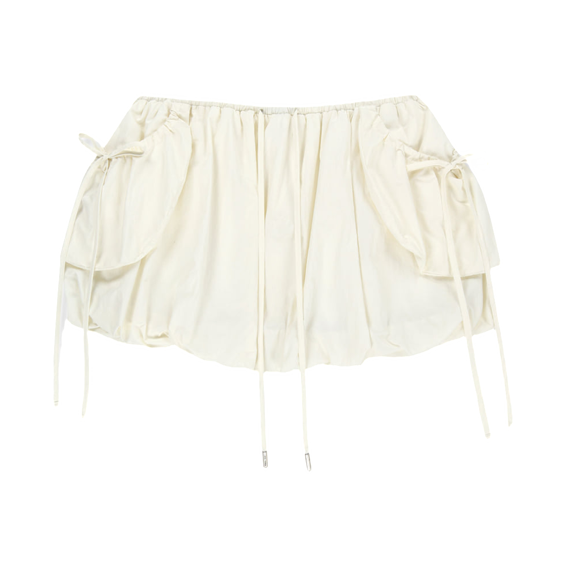 (W) 마뗑킴 스트랩 디테일 발롱 스커트 아이보리((W) Matin Kim Strap Detail Ballon Skirt In Ivory)