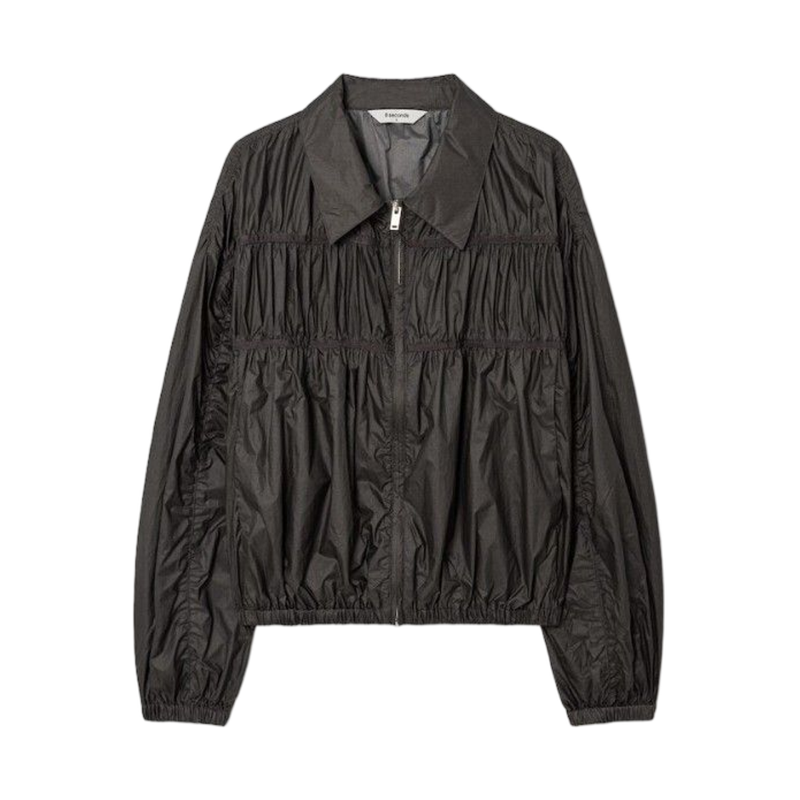 (W) 에잇세컨즈 셔링 디테일 라이트웨이트 점퍼 애쉬((W) 8seconds Shirring Detail Lightweight Jumper Ash)