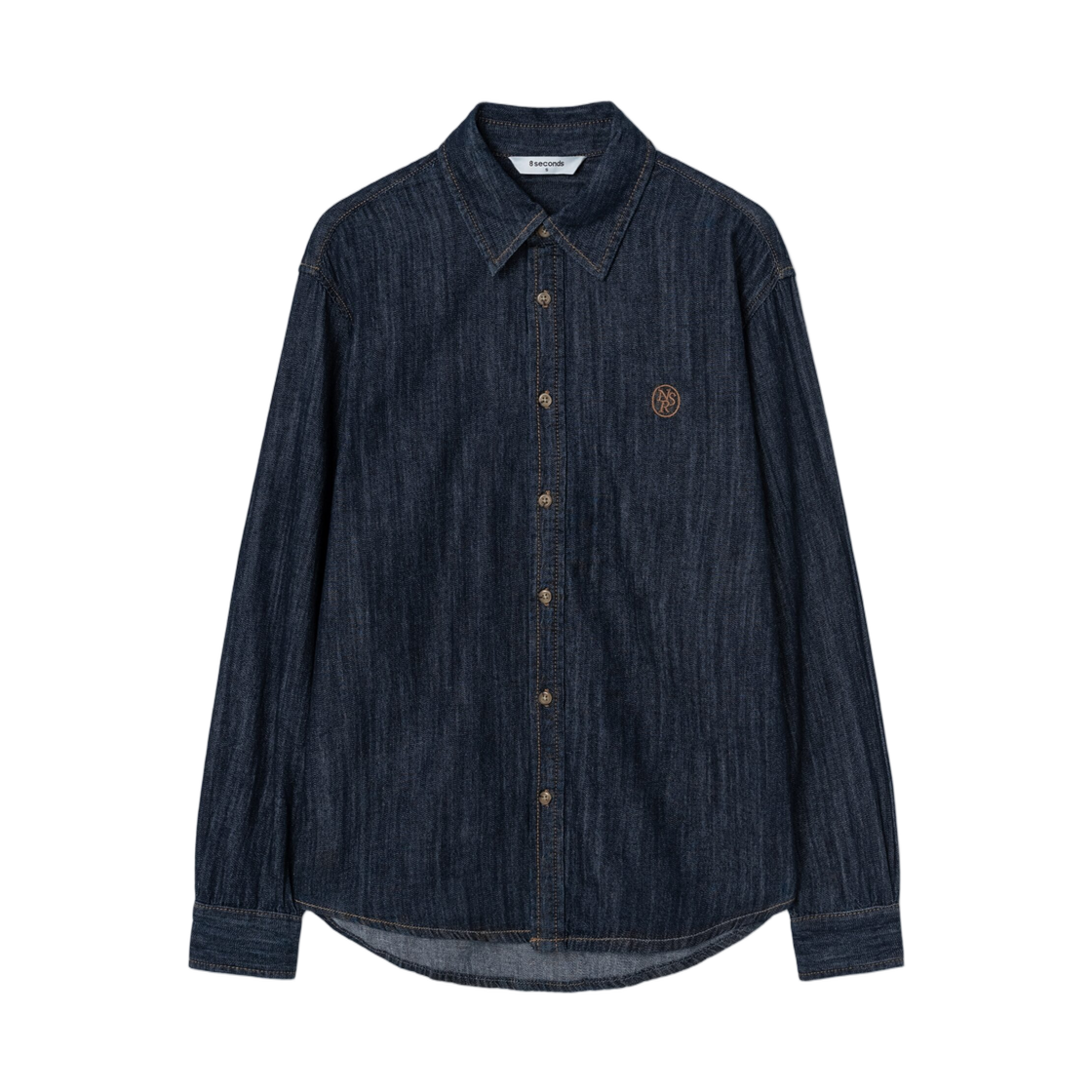 165264APFR (W) 8seconds Relaxed Fit Denim Shirt Navy