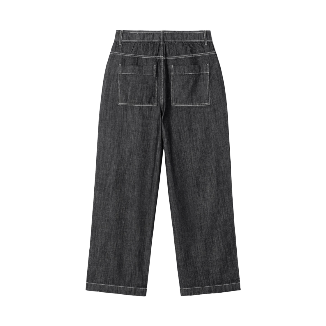 에잇세컨즈 린넨 라이크 와이드핏 밴딩 데님 팬츠 블랙(8seconds Linen Like Wide Fit Banding Denim Pants Black) - 2