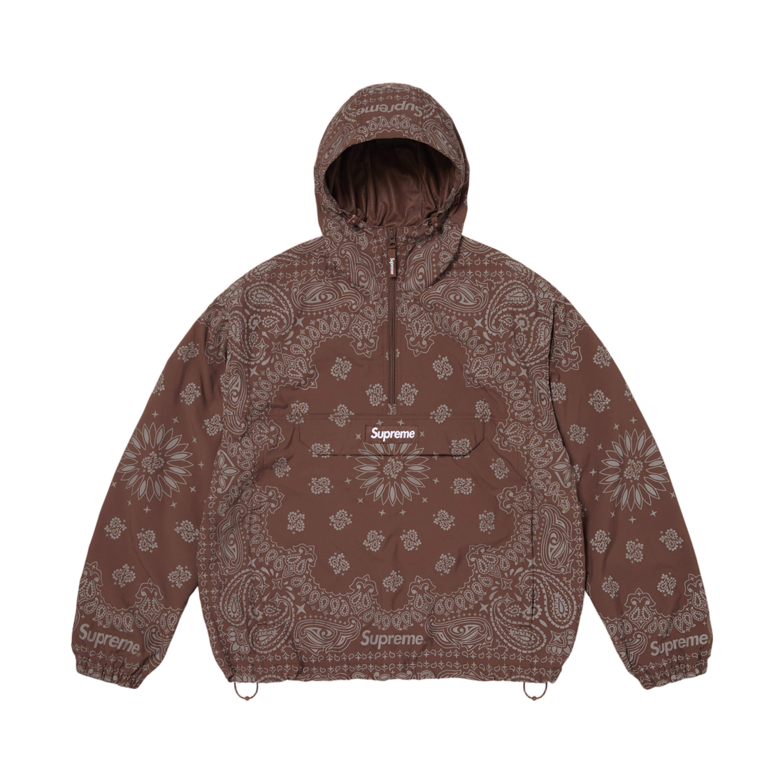 슈프림 리플렉티브 반다나 아노락 브라운 - 26SS(Supreme Reflective Bandana Anorak Brown - 26SS)
