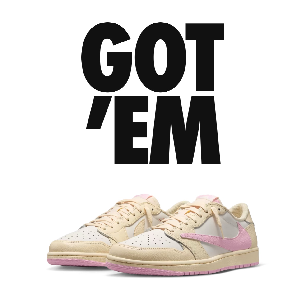 Jordan 1 x Travis Scott Retro Low OG SP Muslin Shy Pink 착용 스타일