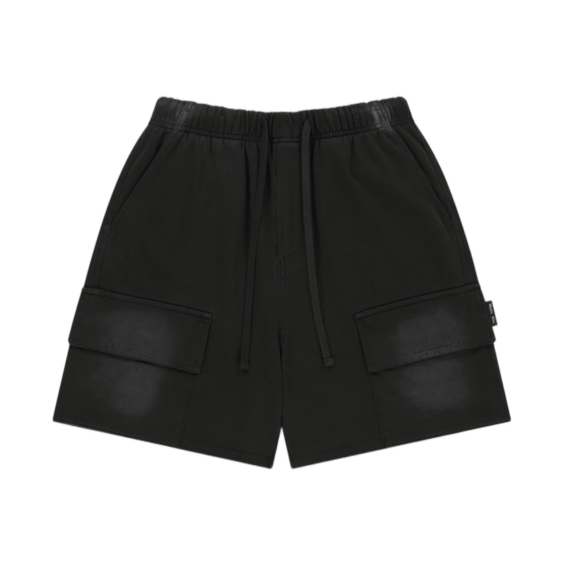 (W) 마뗑킴 빈티지 워시드 테리 카고 쇼츠 블랙((W) Matin Kim Vintage Washed Terry Cargo Shorts In Black)