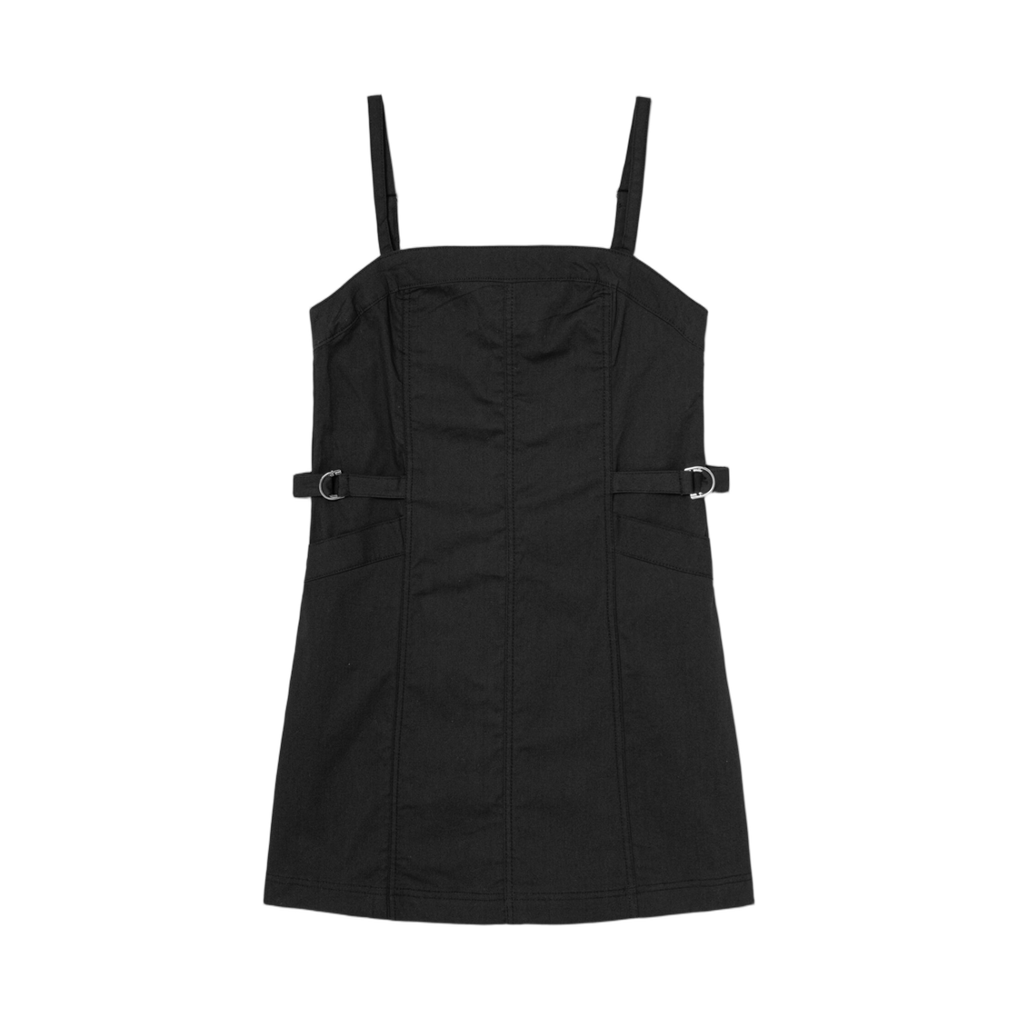 355371LY15 (W) 8seconds Cotton Span Layered Mini Onepiece Black