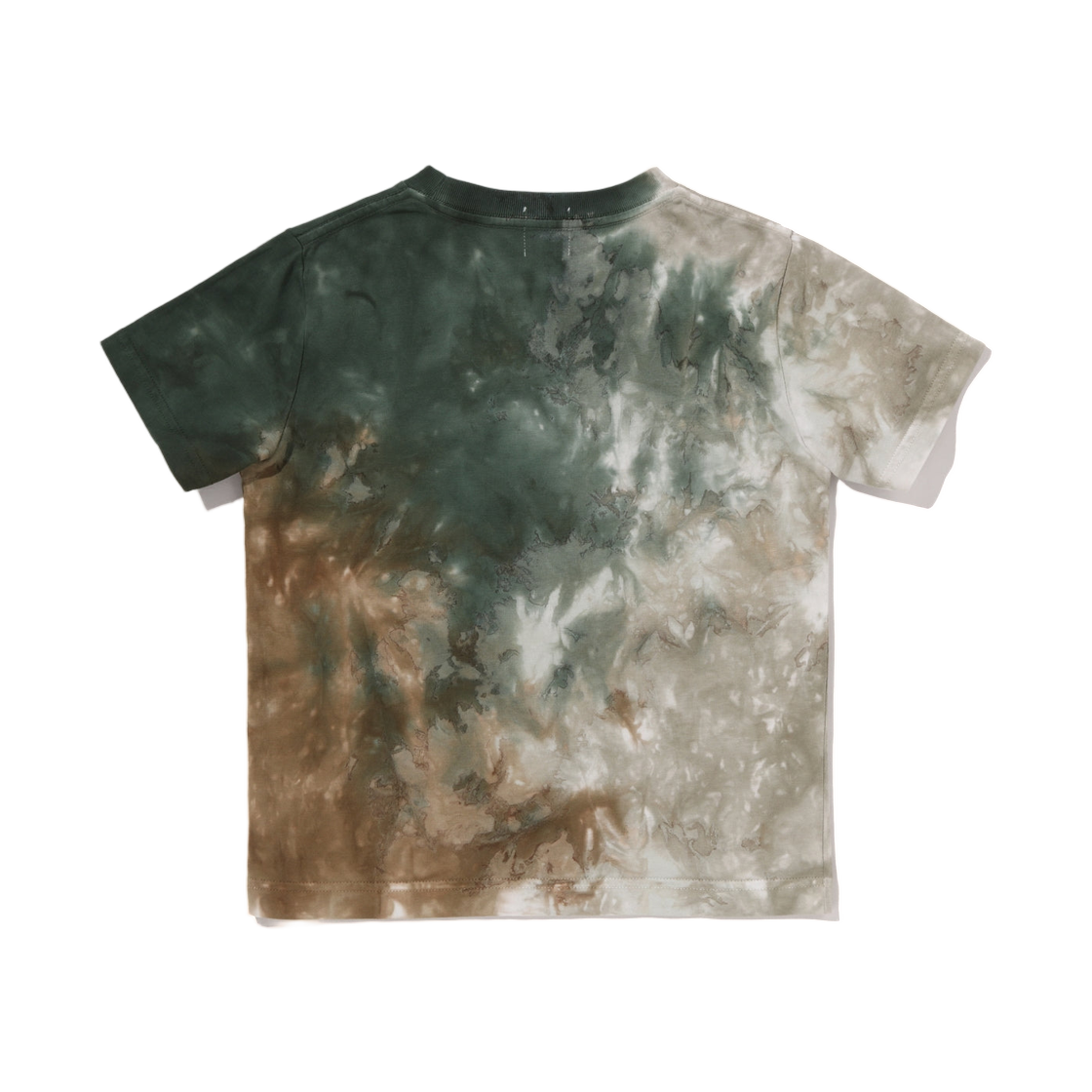 (키즈) 베이프 타이 다이드 컬리지 티셔츠 올리브드랩((Kids) BAPE Tie Dyed College T-Shirt Olivedrab) - 2