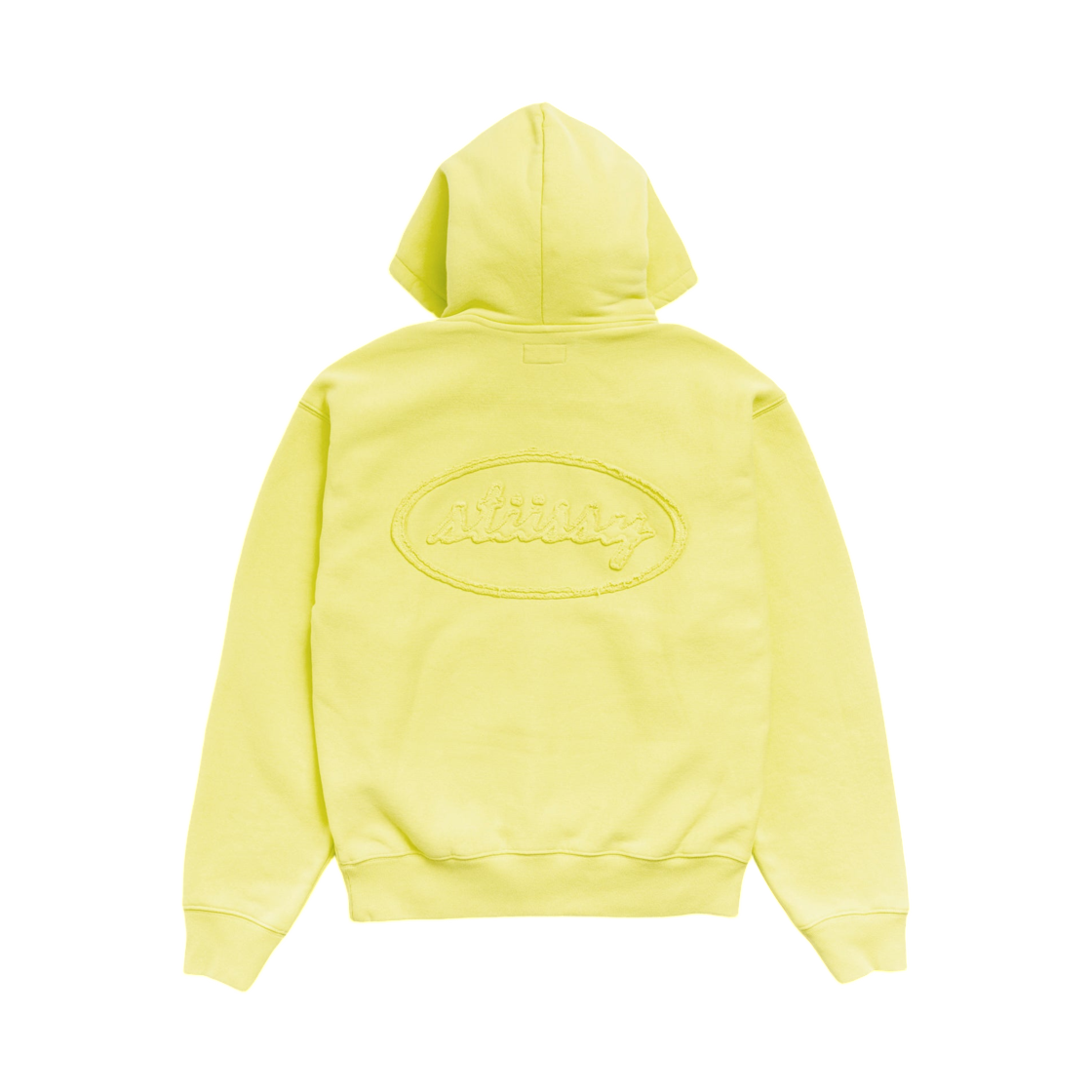 118617 Stussy Cursive Applique Zip Hoodie Lime