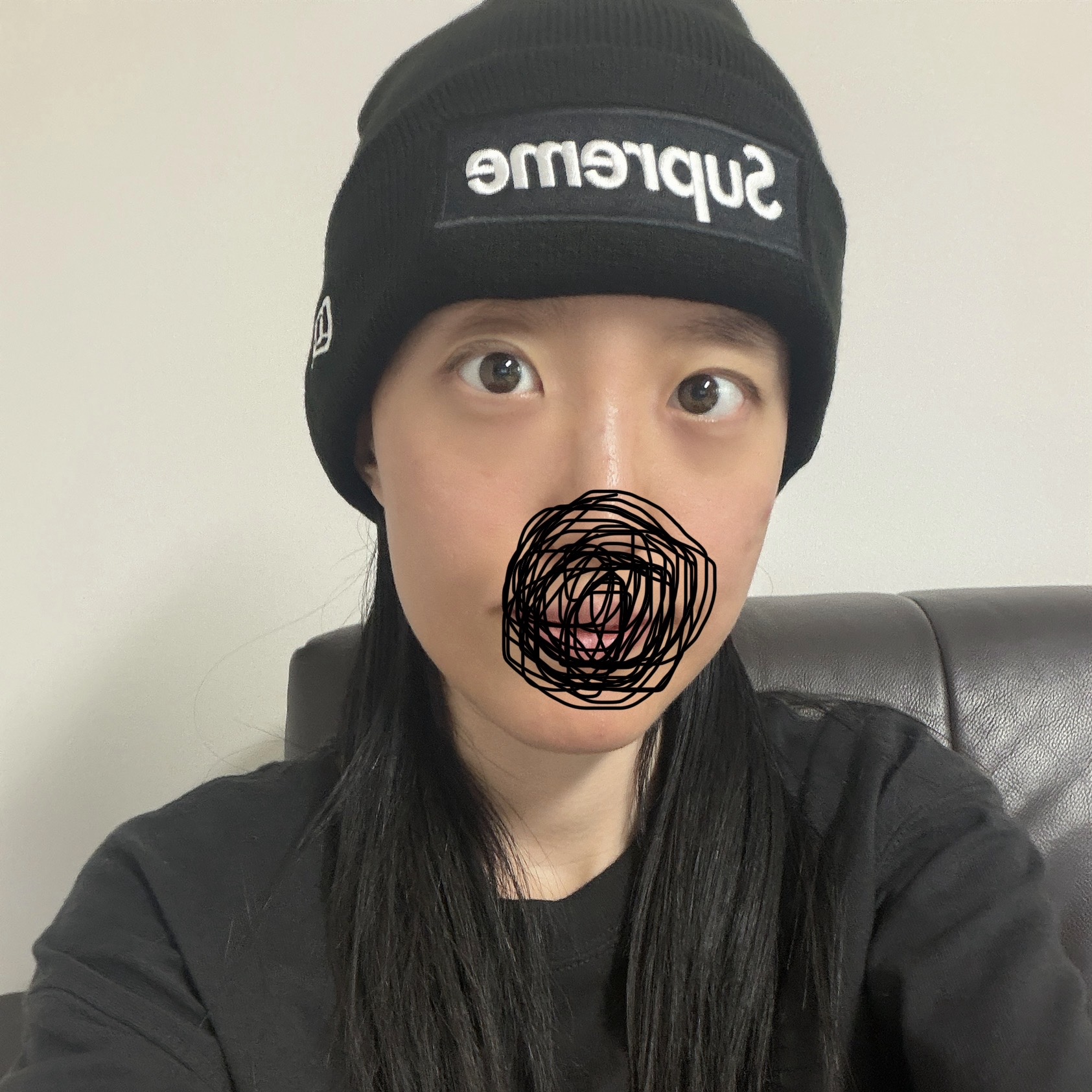 Supreme New Era Box Logo Beanie Black - 23FW 착용 스타일