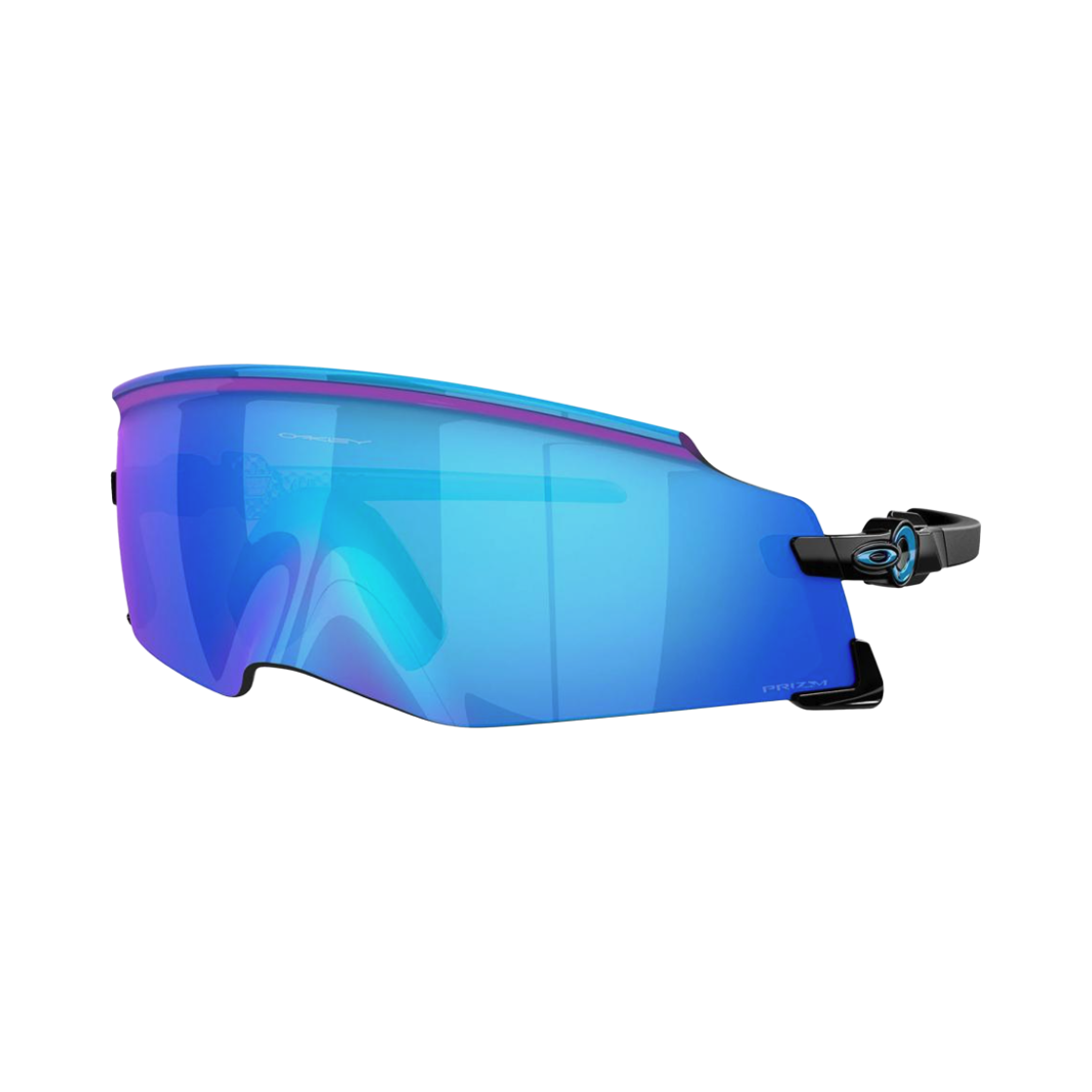 OO9455M-03-49 Oakley Kato Polished Black Frame Prizm Sapphire Lenses High Bridge Fit