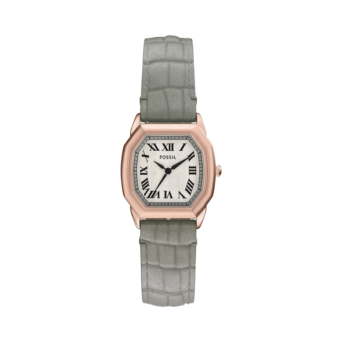 (W) 파슬 할로우 쿼츠 쓰리핸드 27mm 크로코 레더 크림 그레이((W) Fossil Harlow Quartz Three-Hand 27mm Croco Leather Cream Gray)