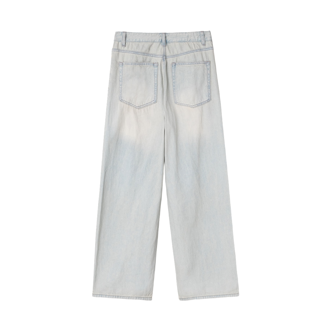 (W) 에잇세컨즈 스트롱 워싱 롱와이드 라이트웨이트 데님 스카이 블루((W) 8seconds Strong Washing Long Wide Lightweight Denim Sky Blue) - 2