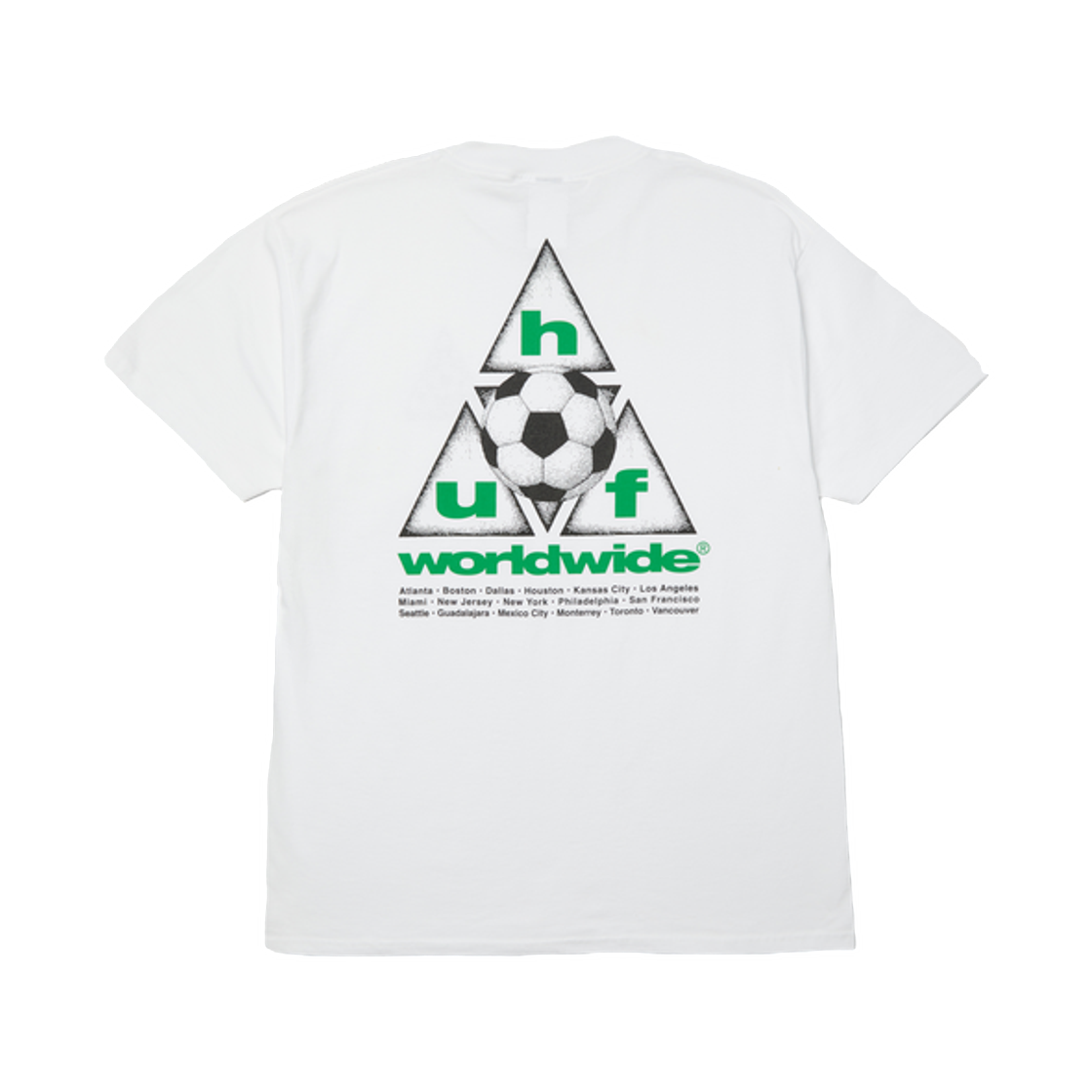 허프 스트라이커 트리플 트라이앵글 티셔츠 화이트(HUF Striker Triple Triangle T-Shirt White)