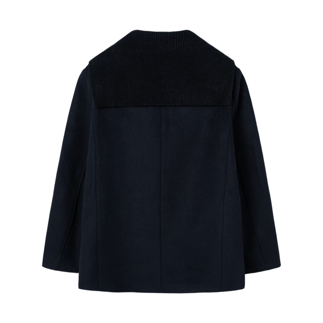 (W) 에잇세컨즈 피코트 니트 칼라 네이비((W) 8seconds Peacoat Knit Collar Navy) - 2