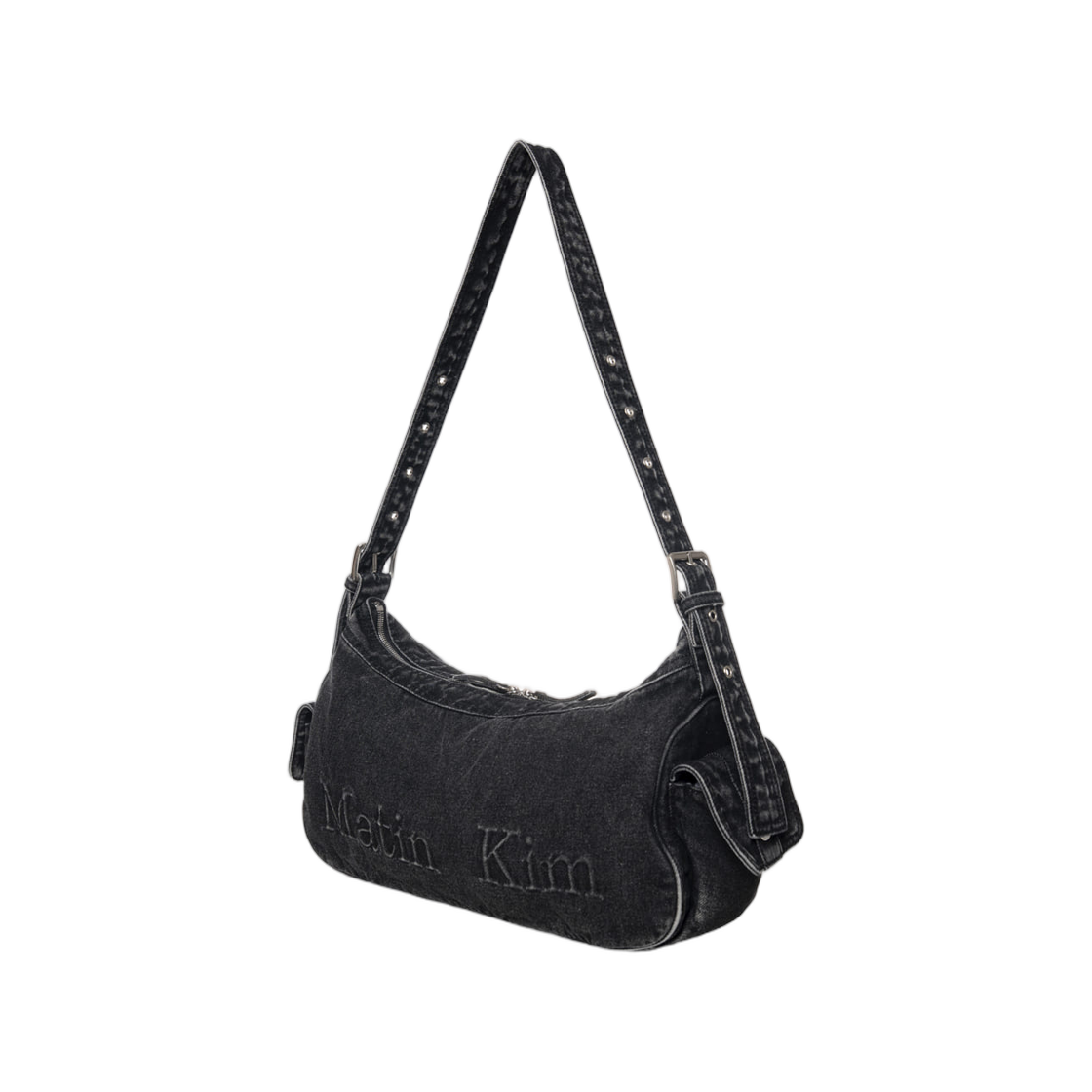 마뗑킴 마틴 더스트 데님 사이드 포켓 백 블랙(Matin Kim Matin Dust Denim Side Pocket Bag In Black) - 2