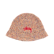 Stussy Hemp Stock Knit Bucket Hat Multi Tan