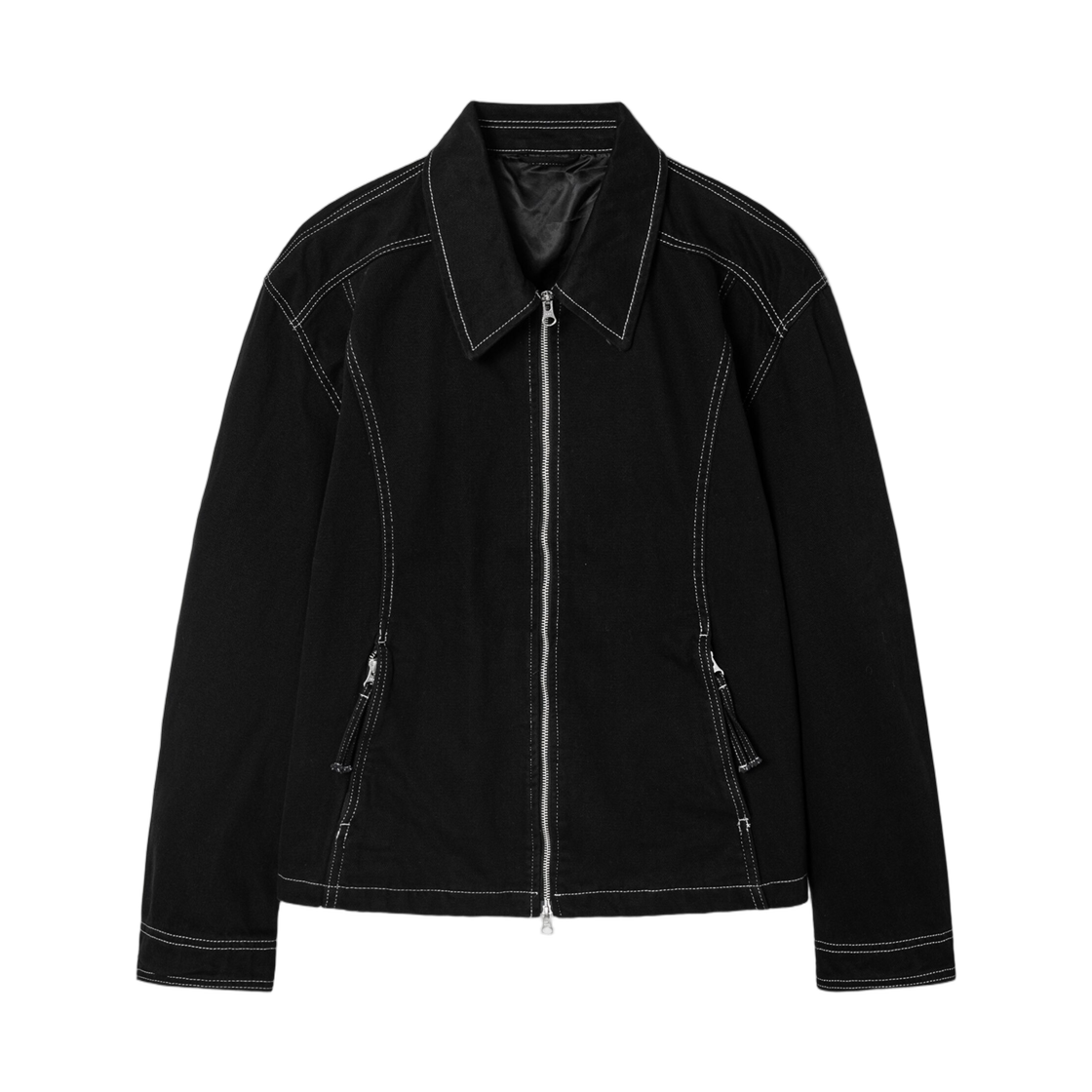에잇세컨즈 코튼 탑 스티치 블루종 블랙(8seconds Cotton Top Stitch Blouson Black) - 1
