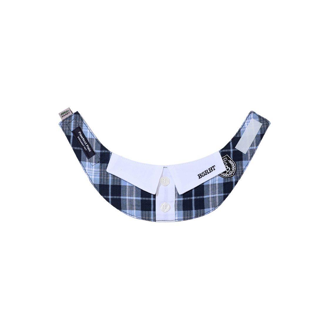 비에스래빗 펫 넥 카라 체크 블루(Bsrabbit Pet Neck Collar Check Blue) - 2