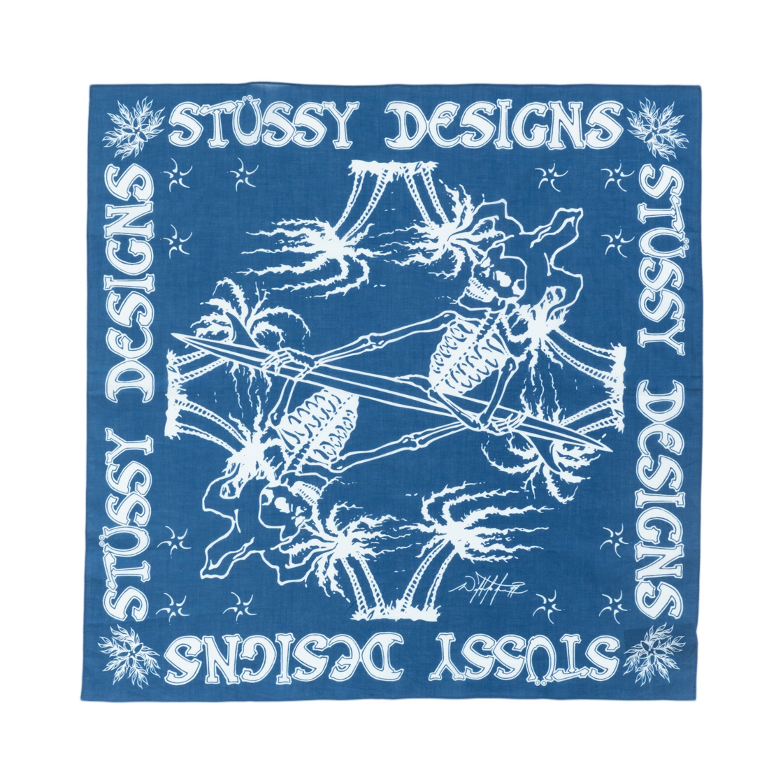 139030 Stussy Surf Joker Bandana Blue
