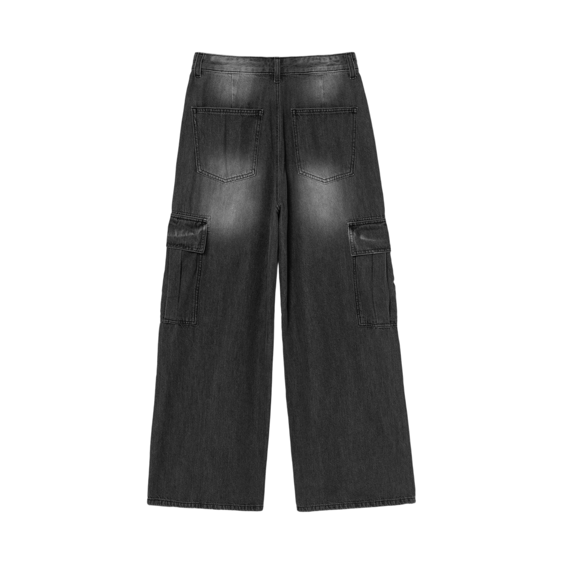 (W) 에잇세컨즈 카고 워싱 와이드 데님 블랙((W) 8seconds Cargo Washing Wide Denim Black) - 2