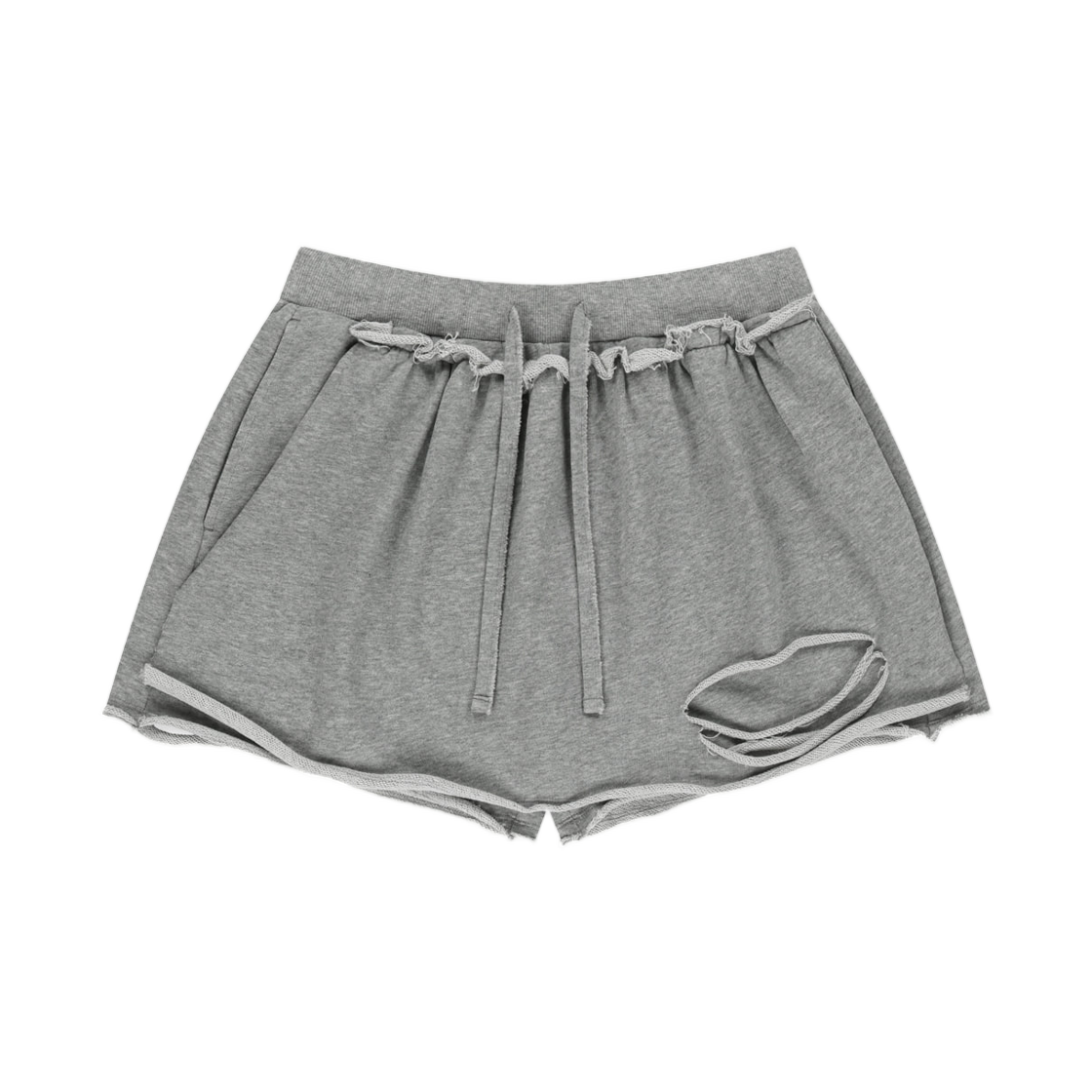 (W) 마뗑킴 디스트레스드 테리 스코트 쇼츠 그레이((W) Matin Kim Distressed Terry Skort Shorts In Grey)
