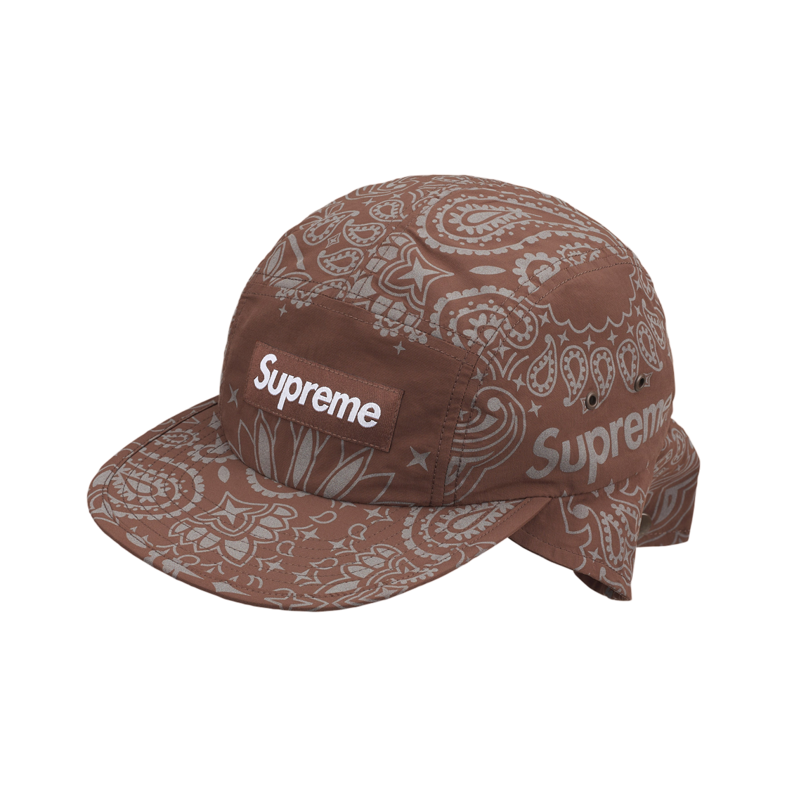 슈프림 리플렉티브 반다나 선쉴드 캠프캡 브라운 - 26SS(Supreme Reflective Bandana Sunshield Camp Cap Brown - 26SS) - 2
