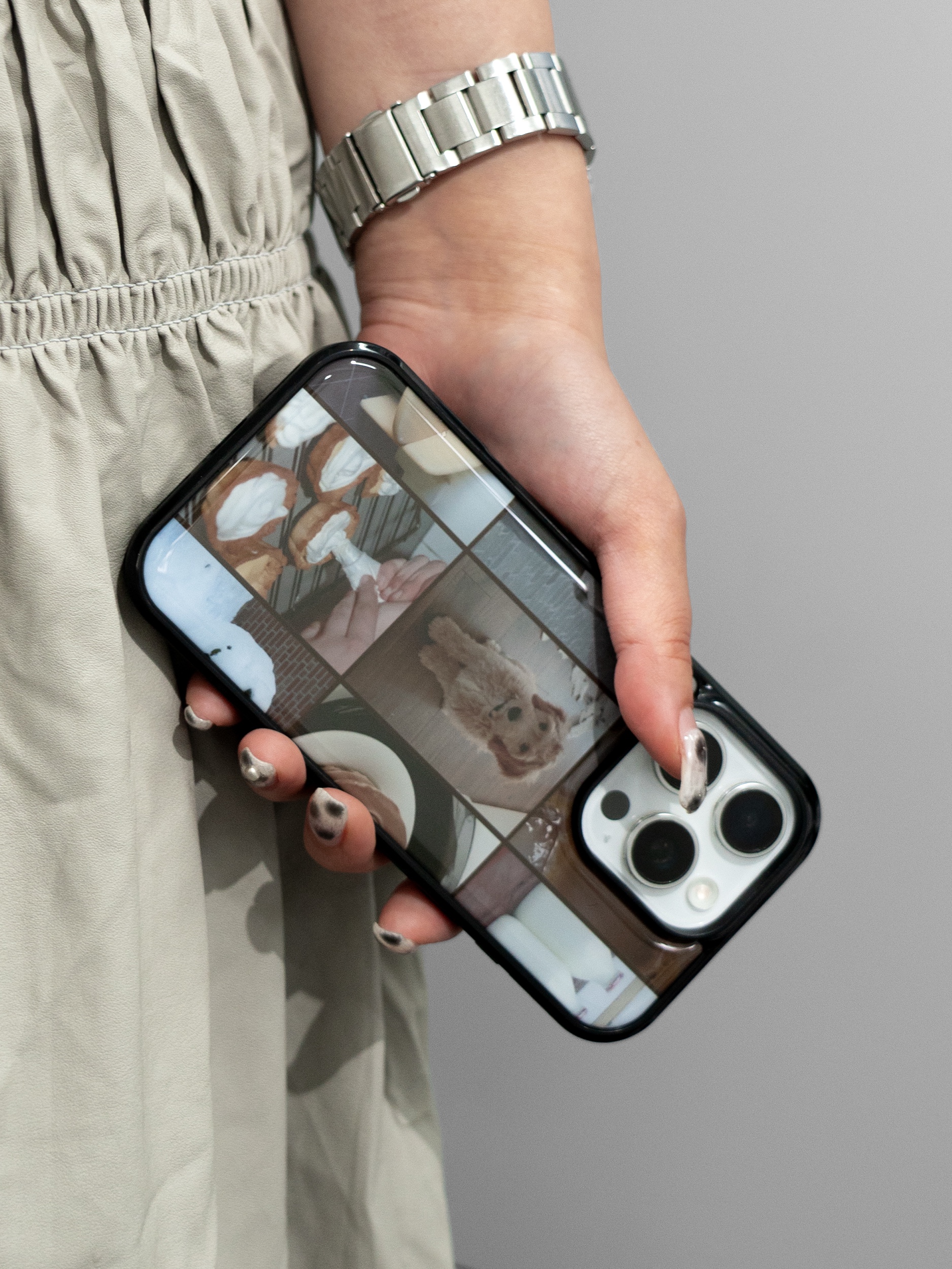 Duitproject Colorgrid Case (Brown_F) Epoxy Case Black (DC012) 착용 스타일