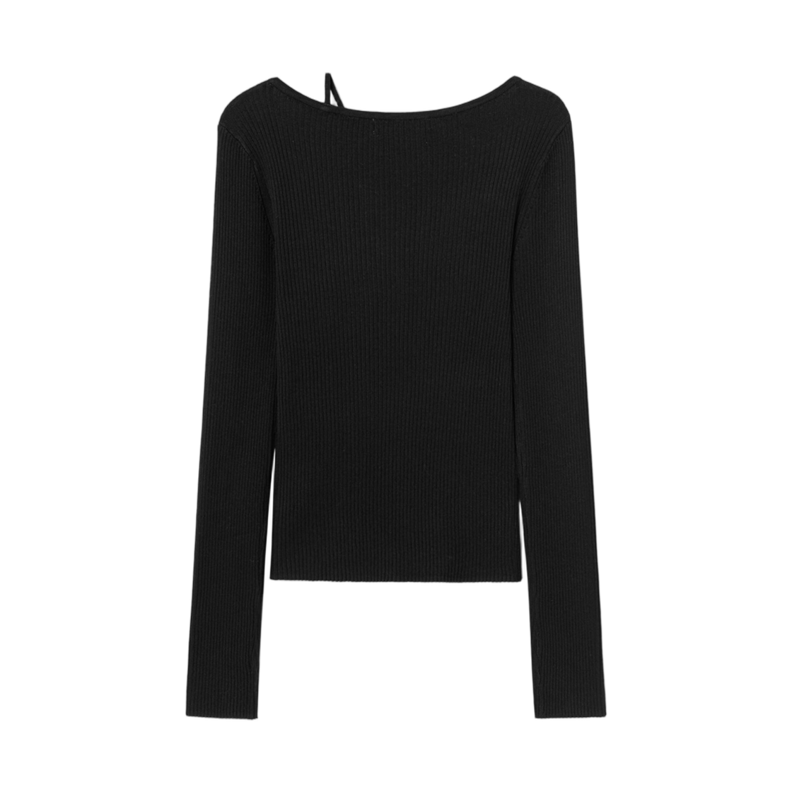 (W) 에잇세컨즈 넥 포인트 롱슬리브 풀오버 블랙((W) 8seconds Neck Point Long Sleeve Pullover Black) - 2