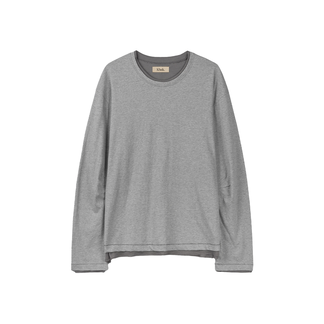 칵 레이어드 롱슬리브 메란지(Khak. Layered Long Sleeve In Tencel / Wool Melange) - 1