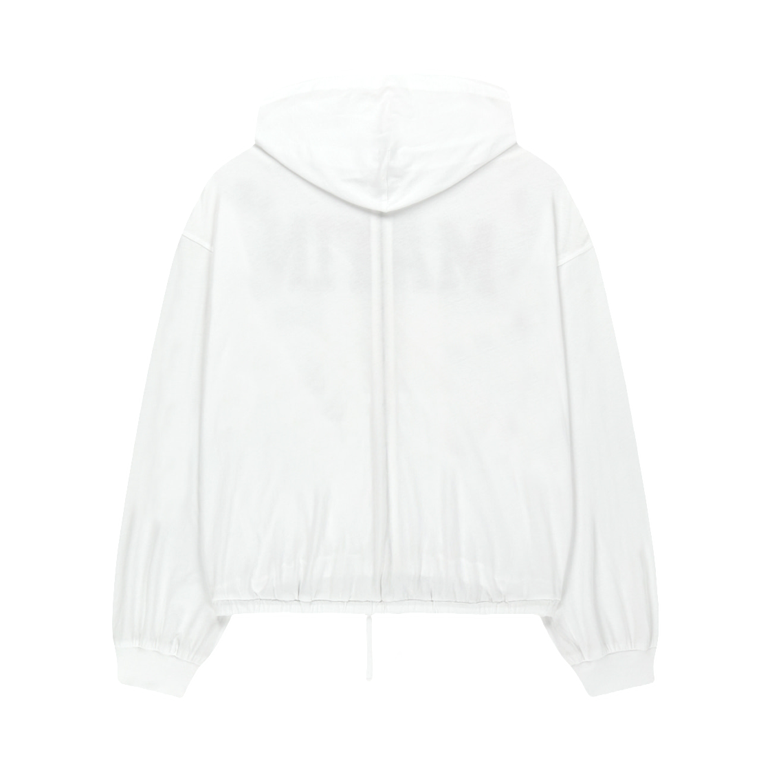 (W) 마뗑킴 마틴 16 아플리케 로고 후디 집업 화이트((W) Matin Kim Matin 16 Applique Logo Hoody Zip Up In White) - 2