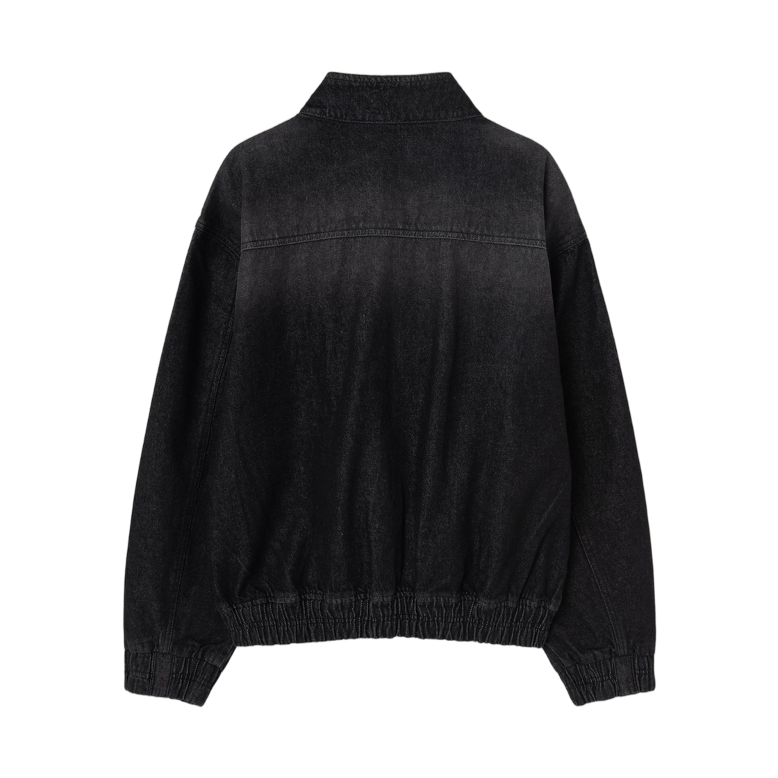 에잇세컨즈 집업 칼라 봄버 스프레이 아우터 블랙(8seconds Zip Up Collar Bomber Spray Outer Black) - 2