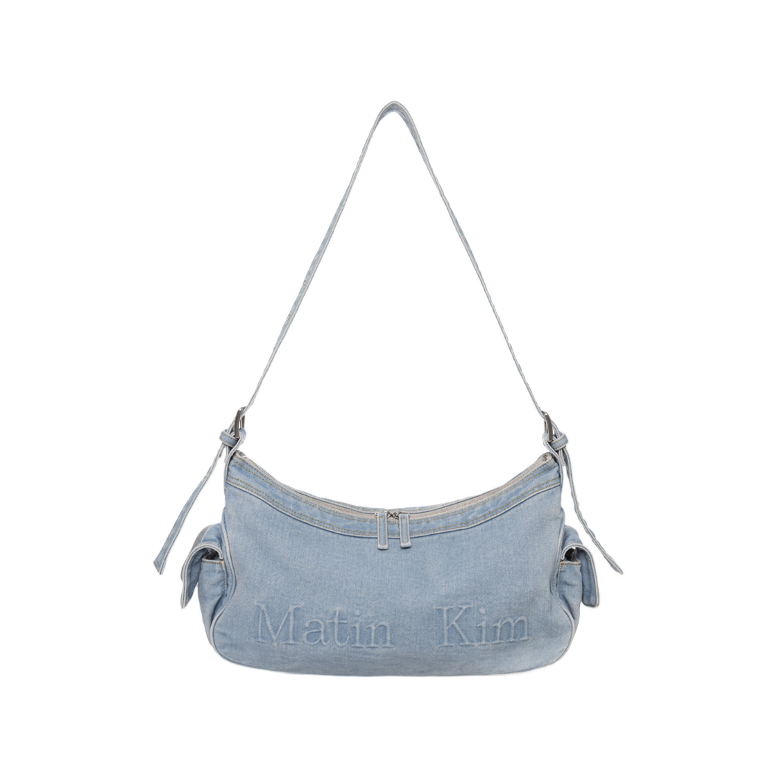 MK2634BG027MLB Matin Kim Matin Dust Denim Side Pocket Bag In Light Blue