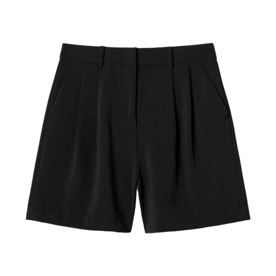 325425LY15 (W) 8seconds Poly Two Tuck Short Pants Black