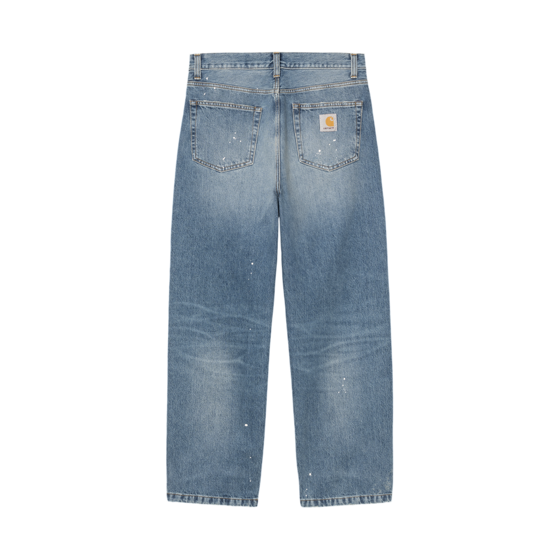 I034733-01-EJ Carhartt WIP Landon Pant Blue destroy wash splatter