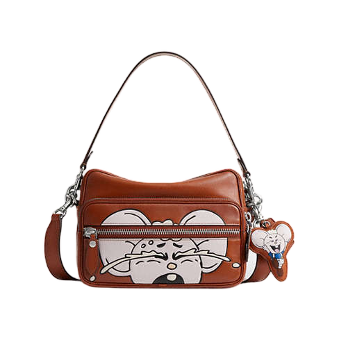 CEO01-AMB Coach x Brain Dead Dakota Crossbody Bag with Kachi Mouse Amber