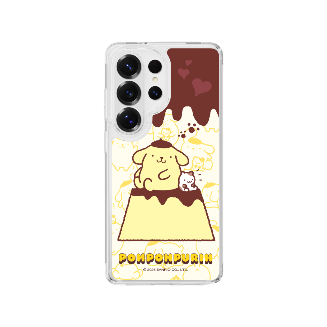 폼폼푸린 푸딩 클리어 마그넷 케이스 for Galaxy S26 Series(POMPOMPURIN Pudding Clear Magnet Case for Galaxy S26 Series)