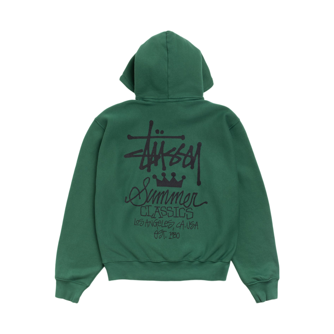 1925197 Stussy Summer Classics Hoodie Garment Dyed Pine
