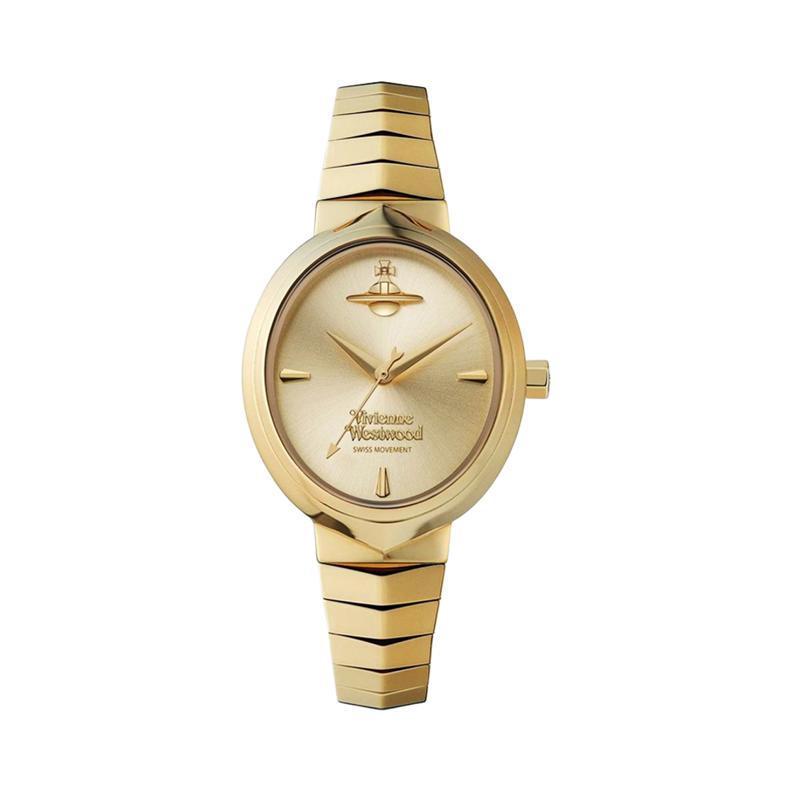 VV314GDGD [15% 쿠폰] Vivienne Westwood Armour Quartz 34x28mm Stainless Steel Gold