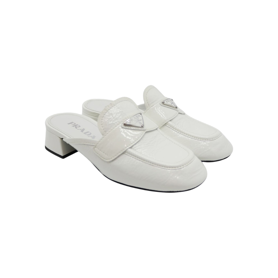 프라다 1D818 트라이앵글 로고 뮬(Prada Triangle Logo Mules)