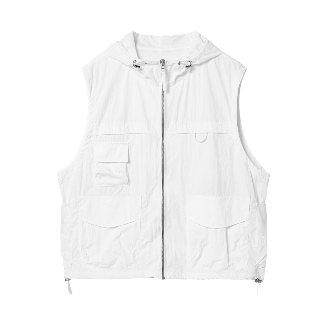 에잇세컨즈 라이트웨이트 나일론 후드 베스트 화이트(8seconds Lightweight Nylon Hoodie Vest White)