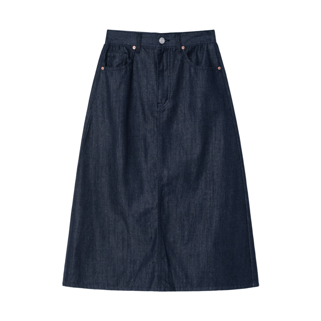 (W) 에잇세컨즈 데님 롱 스커트 네이비((W) 8seconds Denim Skirt Navy)