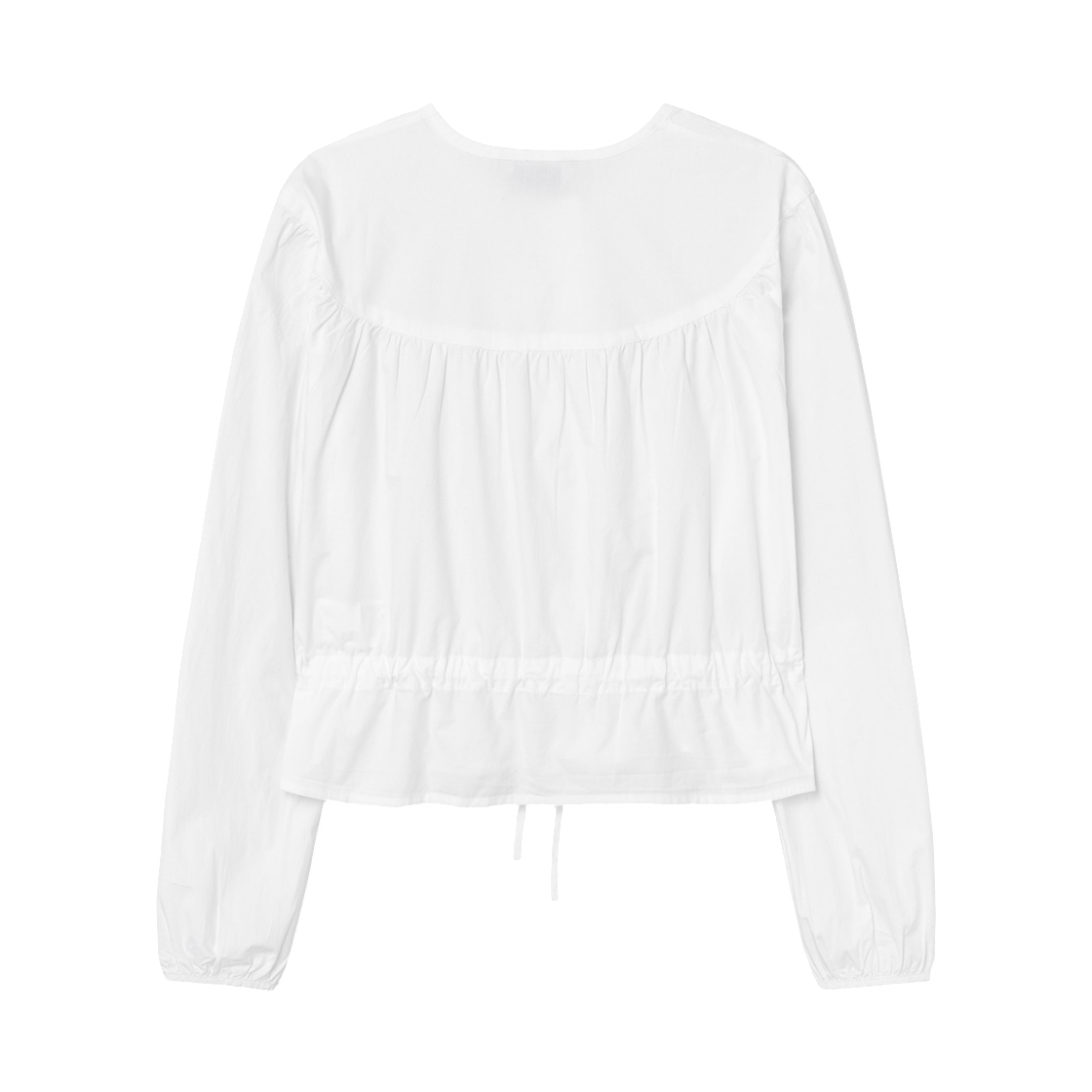 (W) 에잇세컨즈 코튼 롱슬리브 블라우스 화이트((W) 8seconds Cotton Long Sleeve Blouse White) - 2